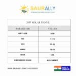 20W 12V SAURALLY Solar Panel Mono - Image 2