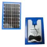 5W, 6V Saurally Solar Panel MONO With 10ft DC Jack Cable