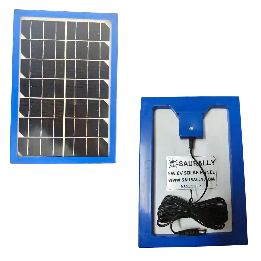 5w-6v-saurally-solar-panel-with-cable-1 5W, 6V Saurally Solar Panel MONO With 10ft DC Jack Cable - Image 1